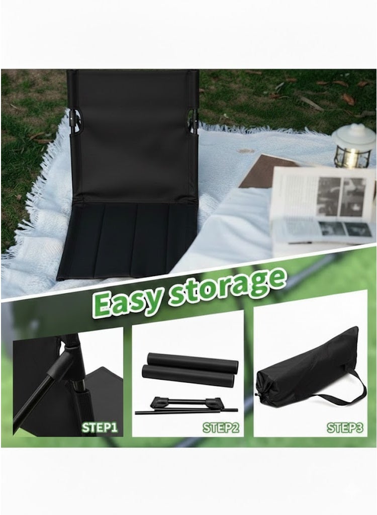 YQLIFE Folding Chair for Camping Single Beach Mat Lazy Chair With Backrest One-Step Assembly Portable Camping Floor Chair For Holidays Garden Park Beach BBQ - Image 5